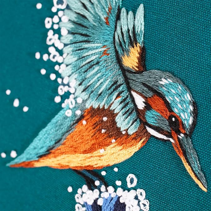 COCOMOX Embroidery Kit for Beginners, Hand Embroidery Stiches Practice Kit | 4 Differernt Animal Pattern, Hand Craft DIY Gift for Adults