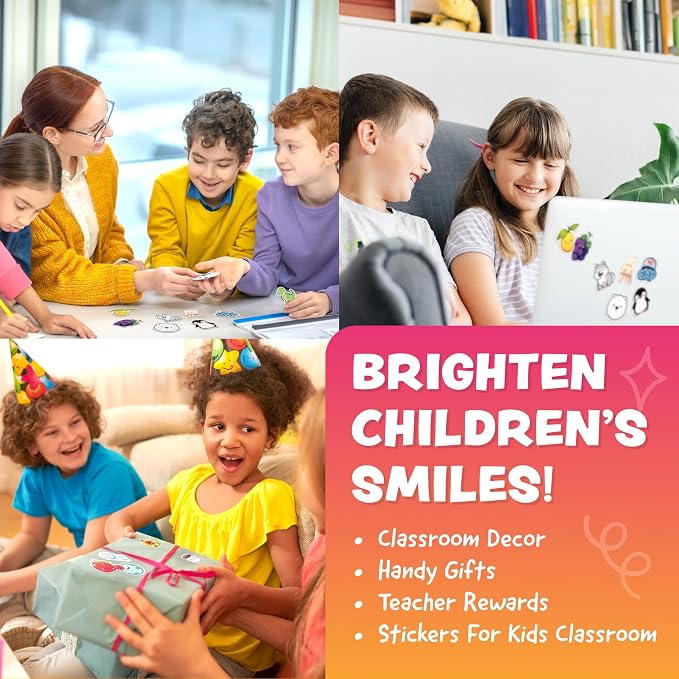 Cute Stickers for Kids Classroom Decor - 324pc Kawaii Water Bottle Stickers for Teens - Waterproof Vinyl Teacher Reward Stickers for Water Bottles - Back to School Supplies - Classroom Must Haves