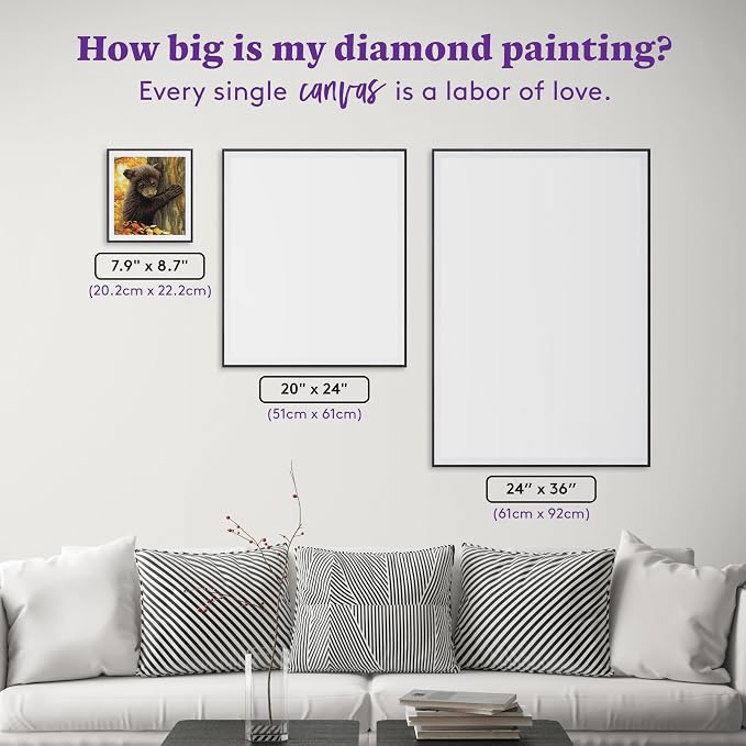 DIAMOND ART CLUB Black Bear Diamond Art Kits for Adults