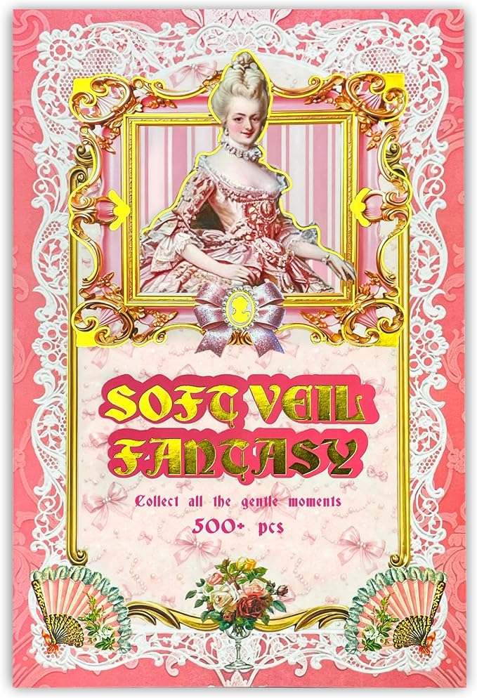 Vintage Sticker Book 500+ Stickers 30 Pages for Journaling Scrapbooking