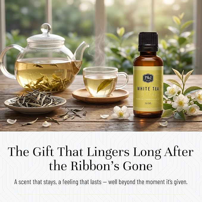 P&J Trading - White Tea Scented Oil 30ml - Fragrance Oil for Candle Making, Soap Making, Diffuser Oil