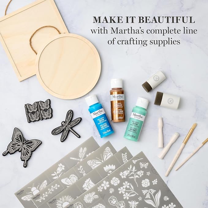 Martha Stewart, Multi-Surface Satin 12 pc Paint Set, Spring Blooms