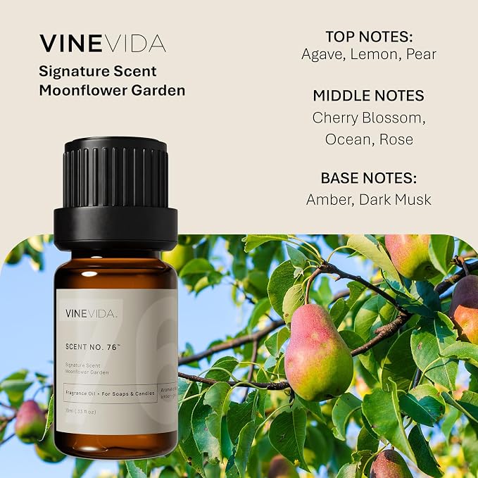 VINEVIDA 0.33oz Scent No.76 - Natural Candle Fragrance Oil for Candle & Soap Making - Made in USA