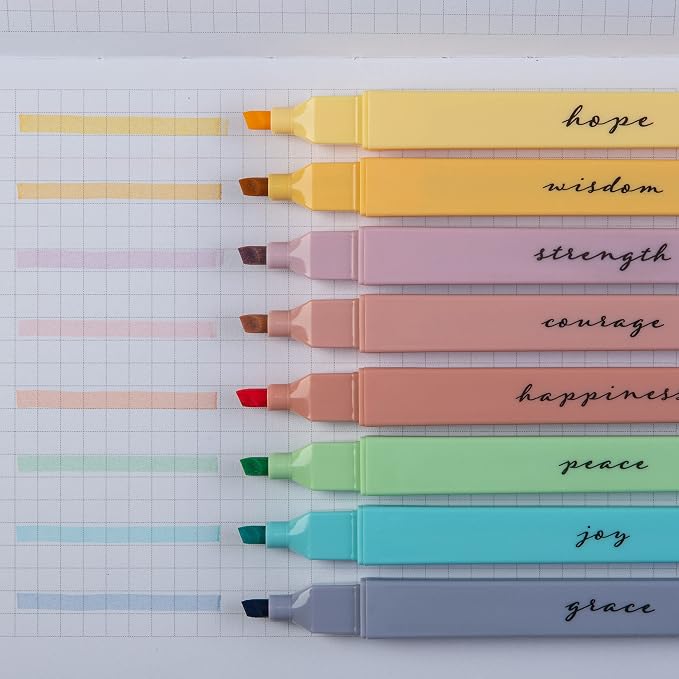 DIVERSEBEE Bible Highlighters with Soft Chisel Tip, 16 Pack Assorted Colors Pens No Bleed, Quick Dry Set, Cute Aesthetic Markers, Bible Study Journaling Supplies and Accessories (Pastel)