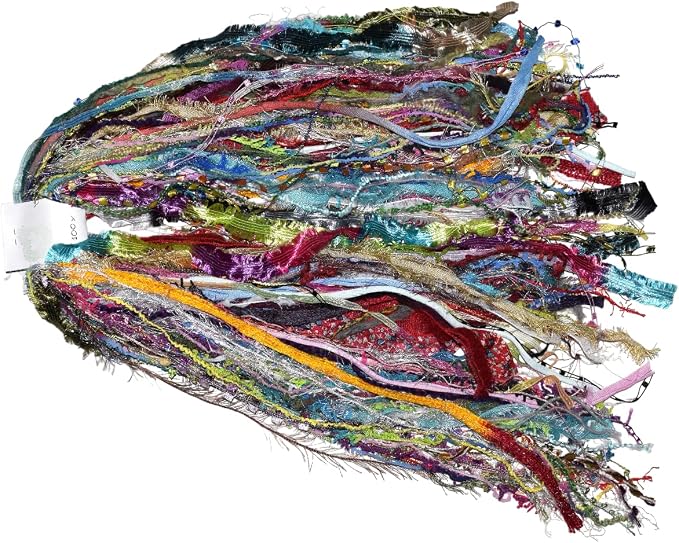 200 Yards Multi Fiber for Embellishments Assorted Novelty Yarn for Card Making, journals, Gift/Journal Tags, Knitting, Quilting, Tassels (200 Yards)