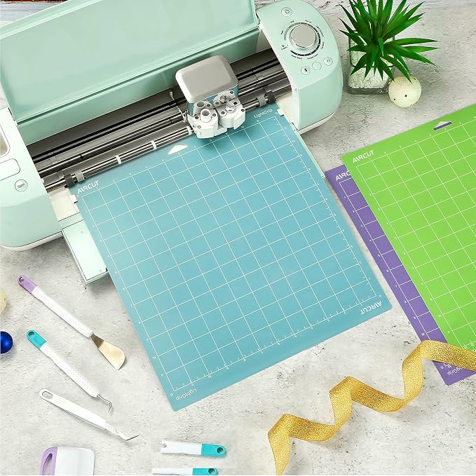 AIRCUT Cutting Mat for Cricut Maker and Explore Series, Blue Grip Mats