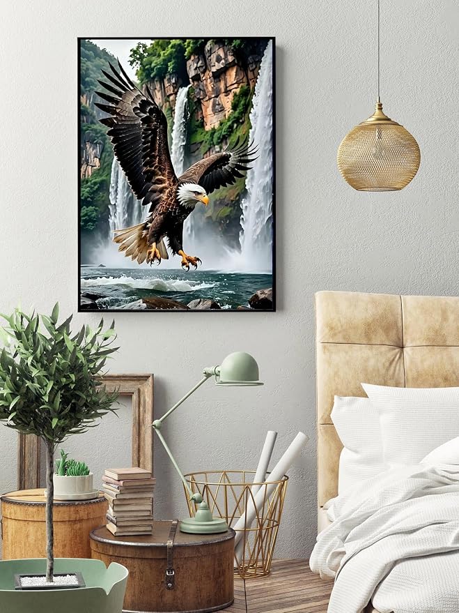 askkqtx Eagle Diamond Art Kits for Adults 12x16 Inch