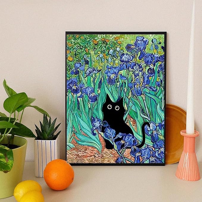4 Pack Black Cat Diamond Art Kits for Adults Diamond Painting Kit Beginner