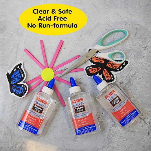 BAZIC Products Washable Clear School Glue, 5 Fl Oz, 48-Case