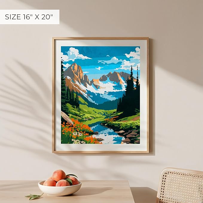 Beautiful Paint By Number Kit for Adults - Painting Set with 2 Canvases | Relaxing & Beginner-friendly with Brushes & Vibrant Acrylic Colors - Perfect Crafts Gift for Women to Create Wall-worthy Art