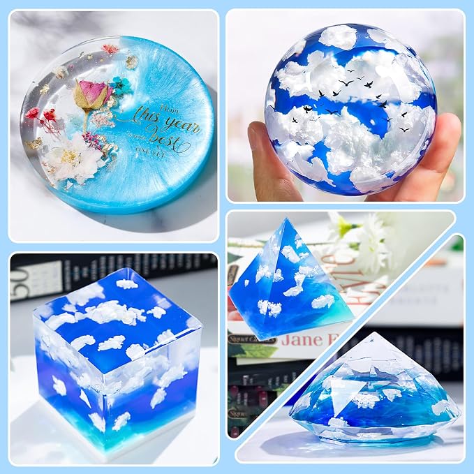 LET'S RESIN 16oz Epoxy Resin Kits and Molds Complete Set for Beginners | Resin Art Kit With Silicone Molds, Pigment, Dried Flowers, for Adults, Art Supplies for DIY Lovers, DIY Gift for Women
