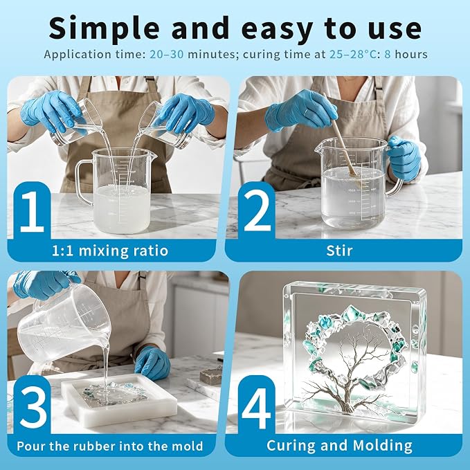 SHORE RESIN Complete Resin Craft Kit for Adults and Beginners | Complete resin craft kit with 16 oz epoxy, 5 molds, glitter, dried flowers and tools for adults, beginners and DIY projects.