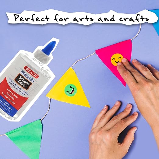 BAZIC Products Washable Clear School Glue, 5 Fl Oz, 48-Case
