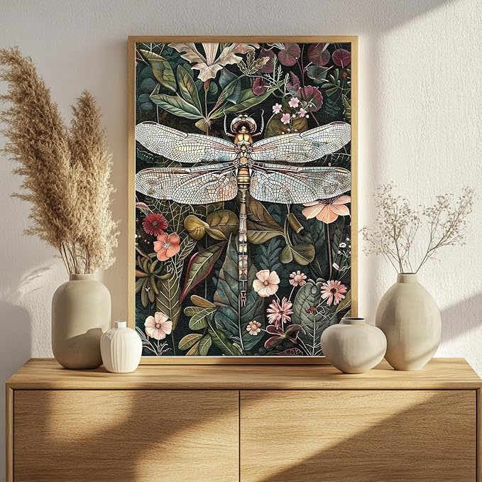 Dragonfly Paint by Numbers Kit for Adults, 16x20 inch | DIY Painting Kits Crafts for Adults, Relieve Stress, Gift, Home Wall Decor
