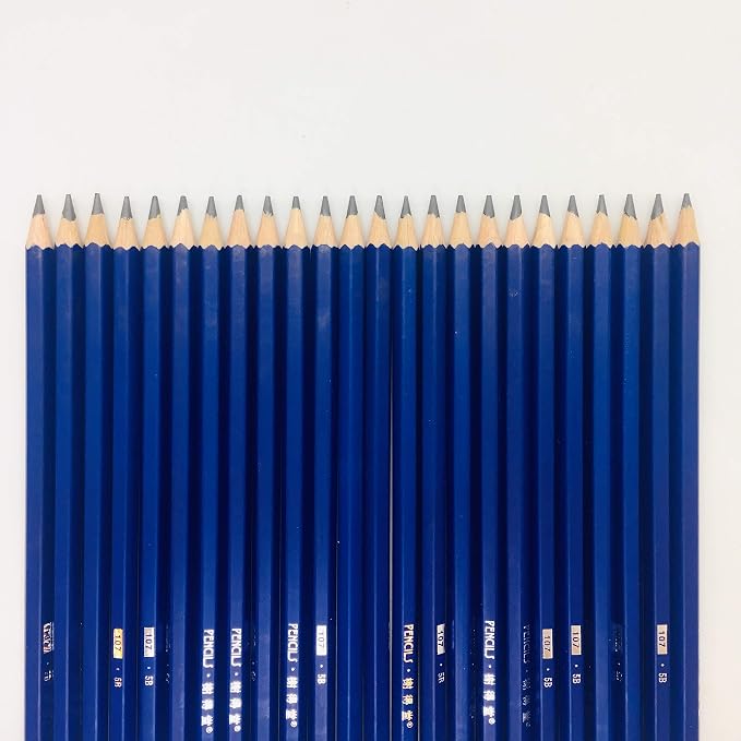 XDT#5B Drawing Pencils 24 Piece Set, Pro Art Graphite Sketching&Shading Supplies, Ideal For Kid Beginner Student Adults Artist