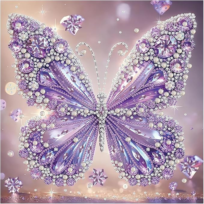 Butterfly Diamond Art Kits for Adults Special Shape Diamond Painting