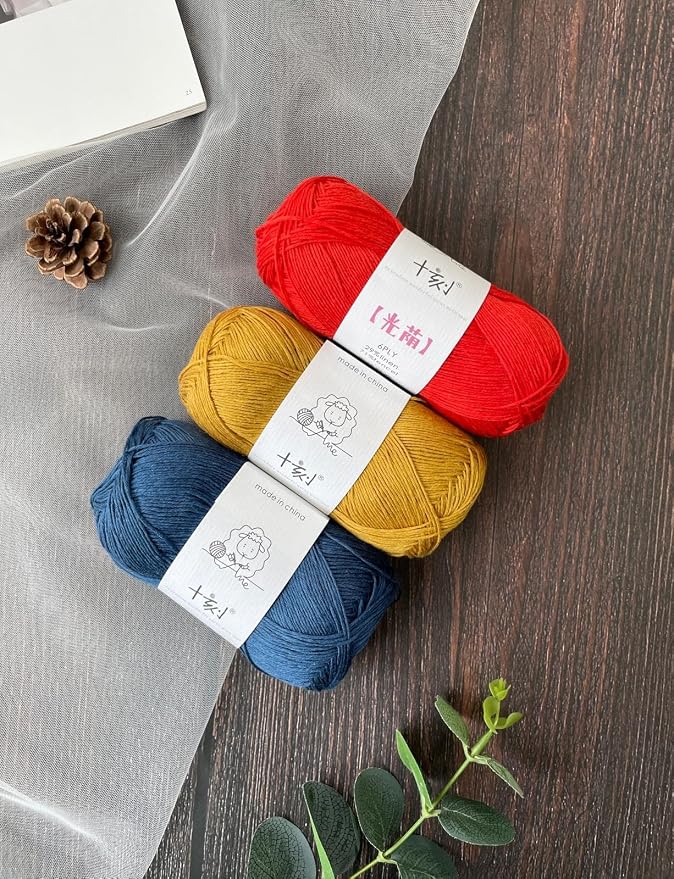 Linen Rayon Lyocell Blend Yarn, Superfine Fingering Weight (1), 150g/5.29oz (3 Strands, 50g/230yds per Strand)- 11 Mustard
