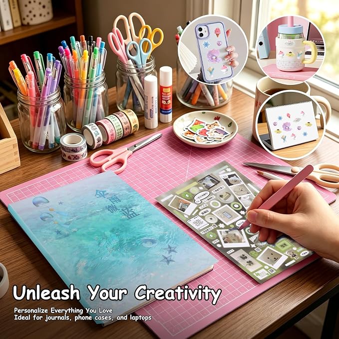 Tmtains 64 Sheets Korean Sticker Book for Scrapbook Retro Manga & Rain Style Japanese Stickers for Journaling Aesthetic Cute Sticker Book for Adults Dreamcore Stickers for DIY Junk Journal (Rain)