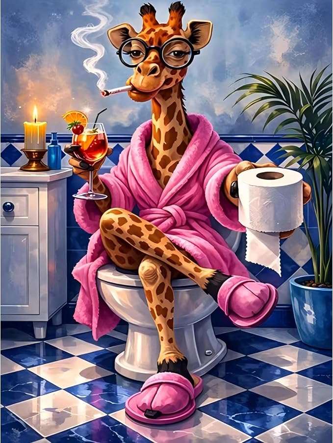 askkqtx Giraffe Diamond Art Kits for Adults 12x16 Inch