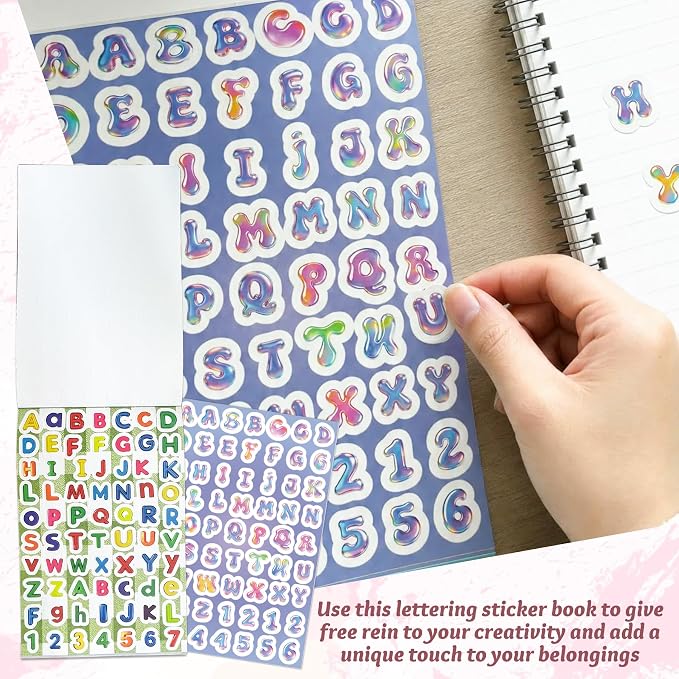 1900+Pcs Alphabet Letter Stickers Book for Journal Scrapbook Stickers