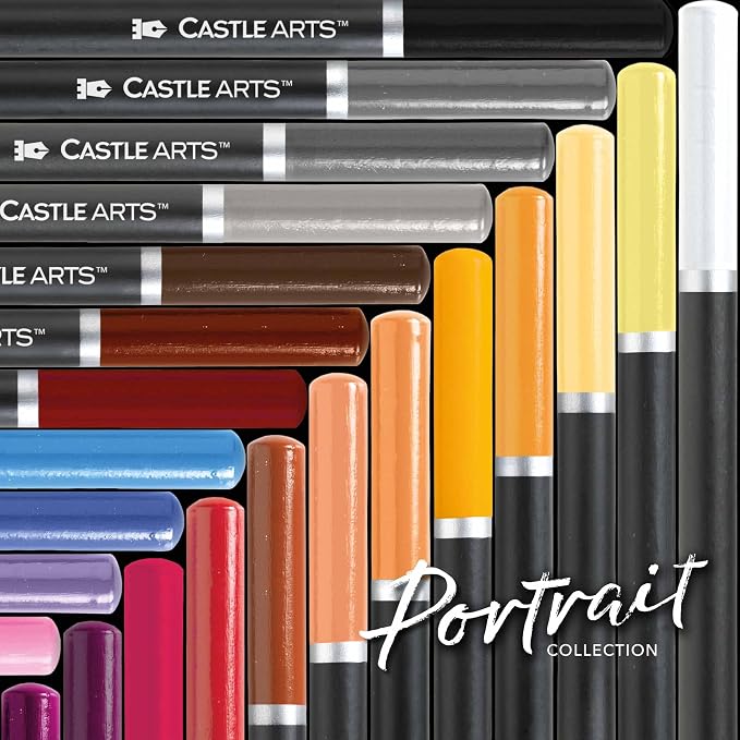 Castle Art Supplies 24 Colored Pencil Set - Portraits Themed Palette
