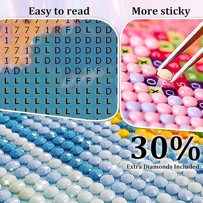 Amaieuin 2 Pack Beach Diamond Art for Adults Beginners 12x16in