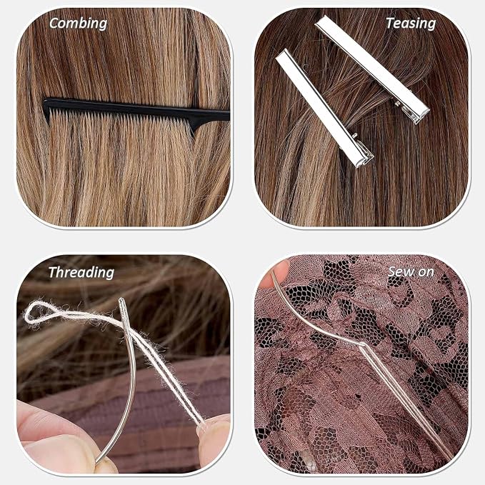 VCAY Complete Hair Extension Tools Kit,500 Silicone Lined Beads with Case