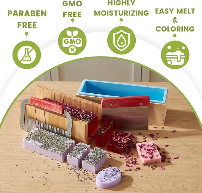 PIUH 2-in-1 Candle & Soap Making Kit for Adults Begineers DIY Craft Kit | Complete Candle and Soap Supplies Kit with Melter, DIY Kit Make Soaps and Scented Candles, Soap Base, Soy Wax, Molds