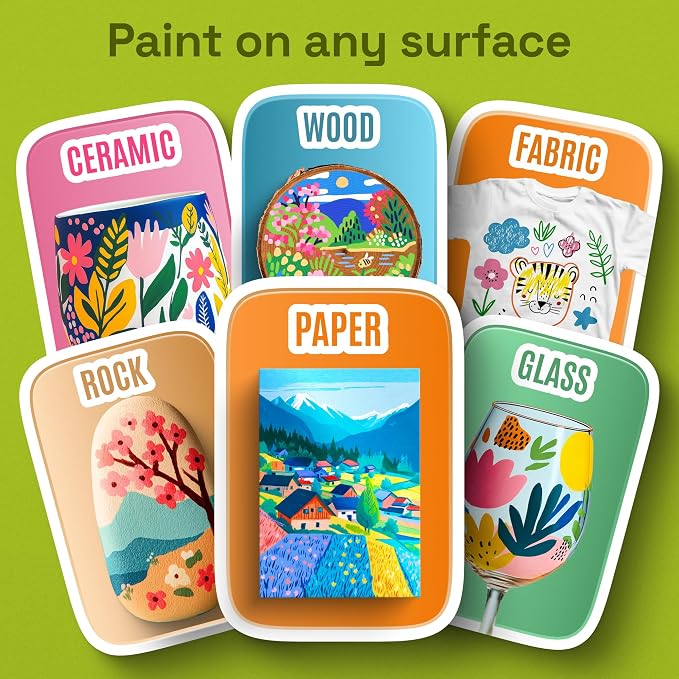 ARTISTRO 100 Acrylic Dual-Tip Glass Marker Pens for Wine Glasses | Brush + Fine Tips Vibrant Dual Tip Paint Pens for Party Charms, DIY, Craft - Art and Craft Supplies for Adults, Teens, Kids