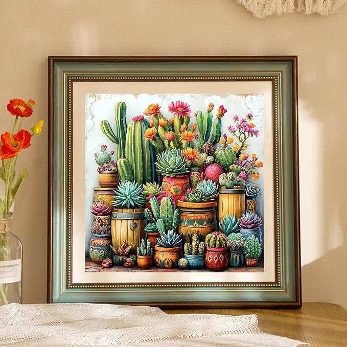 Green Plant Diamond Painting Kits for Adults, Diamond Art Kits, 14x14 in