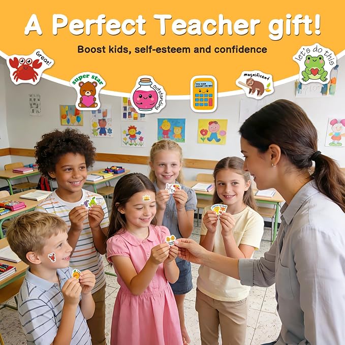 300pcs Teacher Stickers for Kids Classroom Must Haves | Teacher Supplies with Unique Designs - Perfect for Classroom Rewards & Home Encouragement