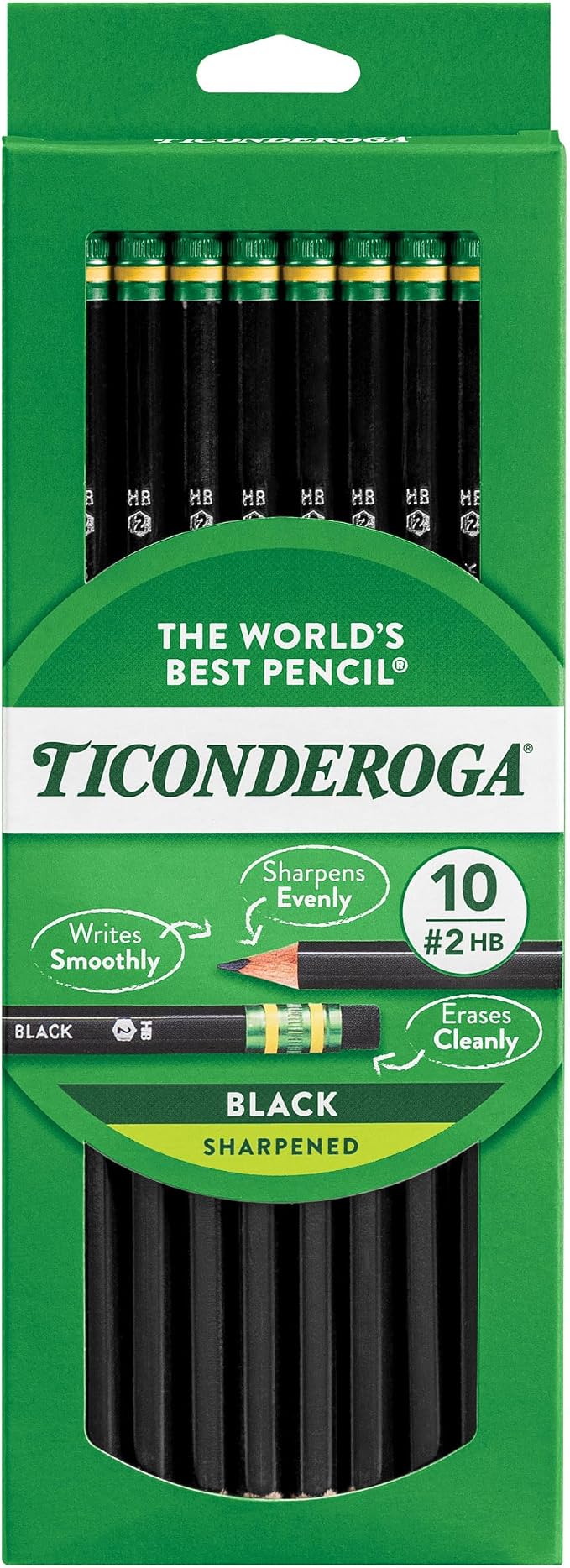 Ticonderoga Wood-Cased Pencils, Pre-Sharpened