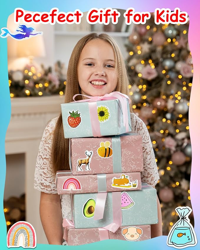 EOAOD 300 Cute Aesthetic Water Bottle Stickers for Kids, Waterproof Vinyl | Perfect for Classroom Prizes and Rewards, Laptops, Skateboards, Notebooks and Crafts, Ideal for Kids, Teens and Students