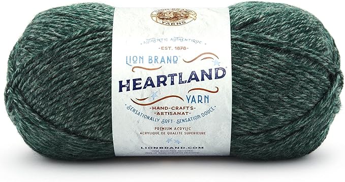 Lion Brand Yarn Heartland Yarn, Worsted-Weight Yarn for Knitting, Crocheting, and Crafting, 1 Pack, Kings Canyon