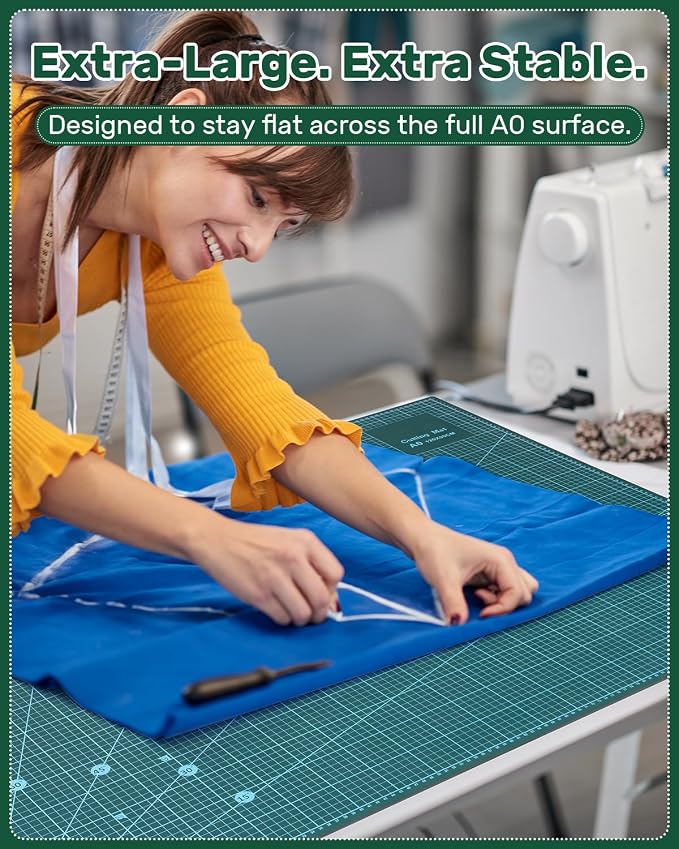 Self Healing Cutting Mat, 35" x 47", Double-Sided Rotary Cutting Mat for Sewing, Quilting, Scrapbooking & Craft, Large Craft Cutting Board for Hobby Use(A0)