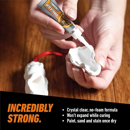 Gorilla Clear Glue, All Purpose, Polyurethane, Four 3 g Tubes