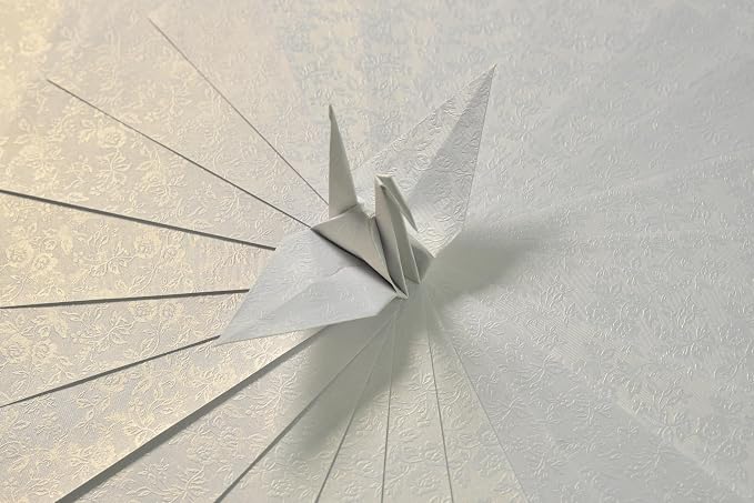 100 Origami White paper wedding flower origami paper pattern 3x3 inches 125 GSM for Folding paper, scrapbook, cardstock