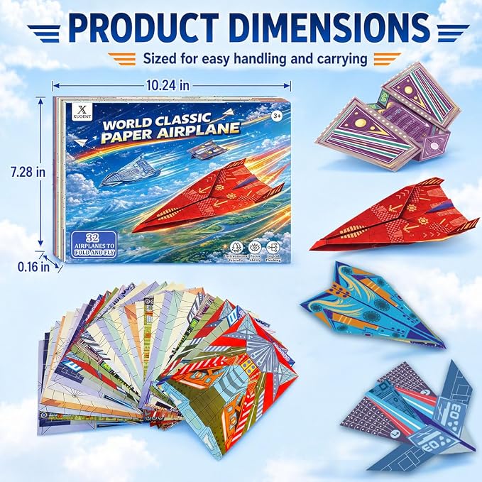 Xuoent Paper Airplane Kit for Kids, World Record Paper Planes