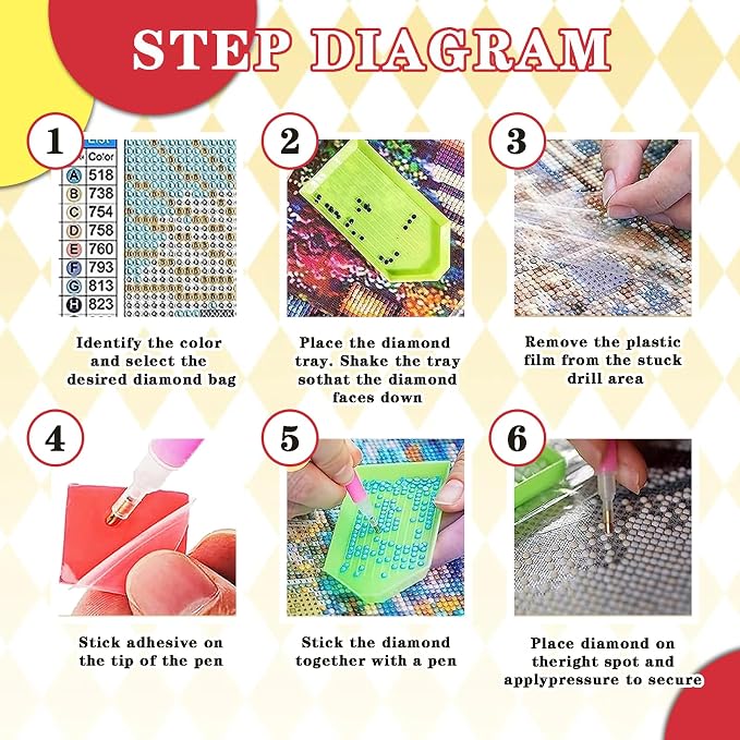 Leatrice 6 Pack Flower Diamond Painting Kits for Adults 5D Diamond Art Kits