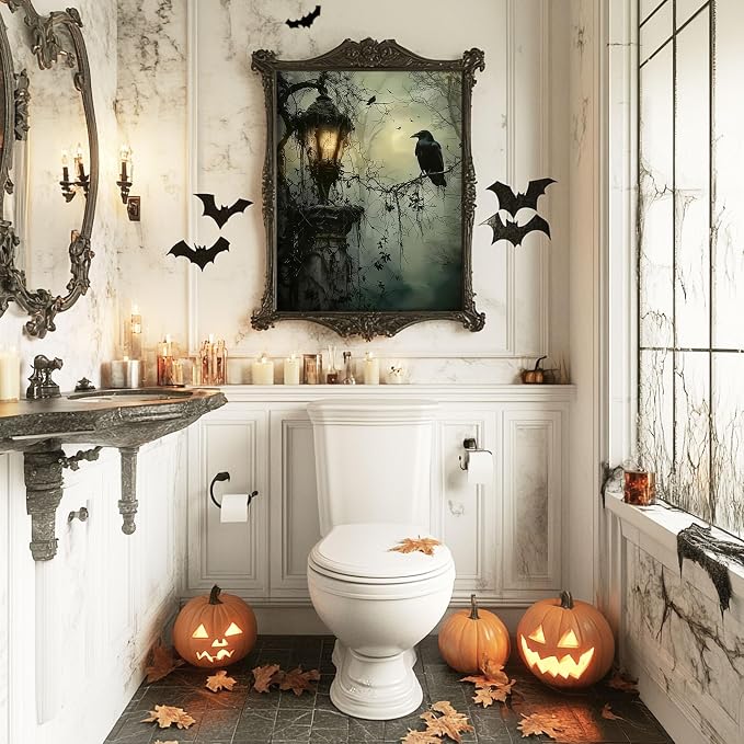 Ausanrl Gothic Framed Paint by Numbers Wooden Easel - Paint by Numbers Kit for Adults, Halloween Adult Paint by Number Kits on Canvas Framed, Gifts and Home Wall Decor 12x16inch