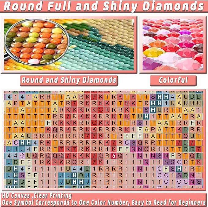 6 Pack Square Diamond Art Kits for Adults Diamond Painting Kit for Beginner