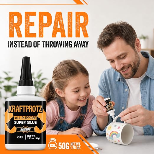 Super Glue All-Purpose Gel 1.75 oz - Instant Adhesive Universal Repair