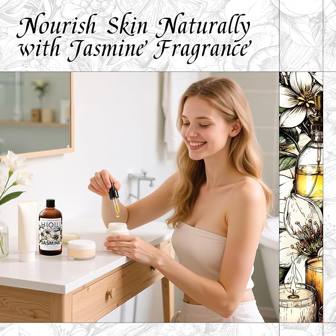 HIQILI Jasmine Fragrance Oil for Women Perfume Making - 5.07 Fl Oz