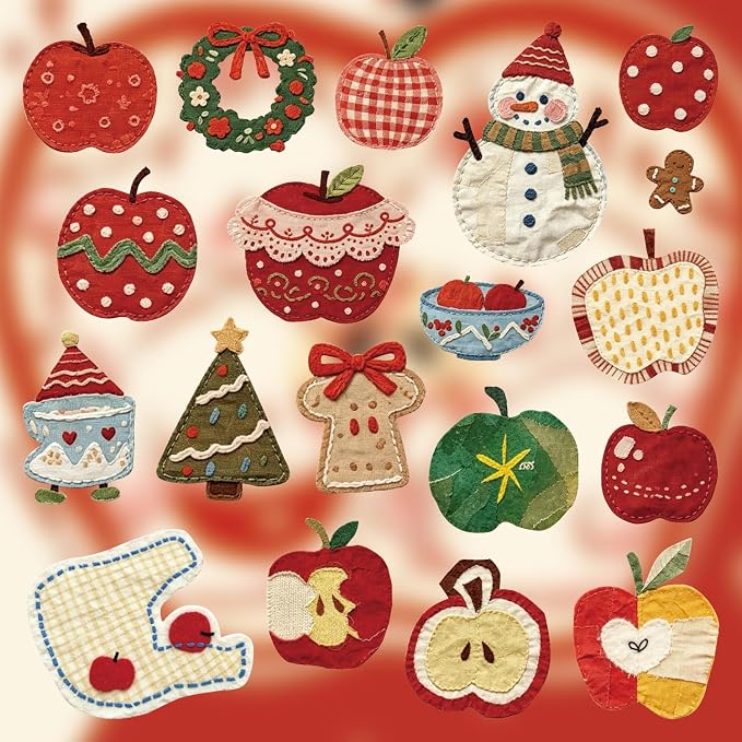 30 Sheets 670+ Paper Christmas Stickers Book for Planners, Calendars