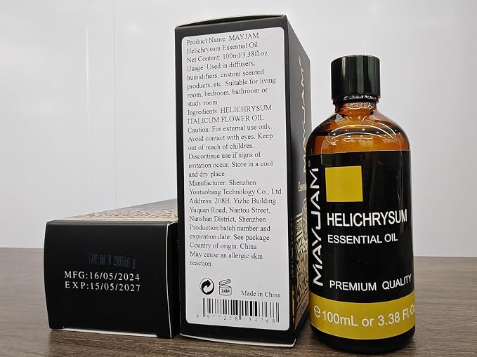 MAYJAM Helichrysum Essential Oil for Diffuser Soap Candle Making, 3.38FL.OZ