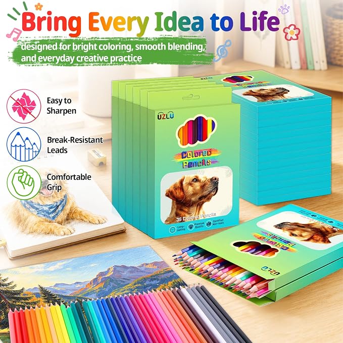 1080 Count Colored Pencils Bulk, 30 Packs Colored Pencils, 36 Colors Pre-sharpened Coloring Pencils for Adults, Bulk School Supplies for Teachers, Classroom Prizes, Drawing Sketching Shading