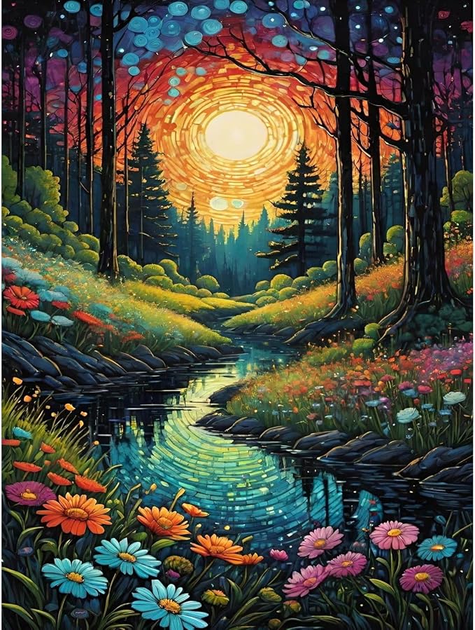 NEGEKFKX Landscape Paint by Numbers Kit for Adults Beginner,Aurora Easy Adult Paint by Number Kits on Canvas DIY Painting for Beginners Art by Numbers for Home Wall Decor 16x20 Inch