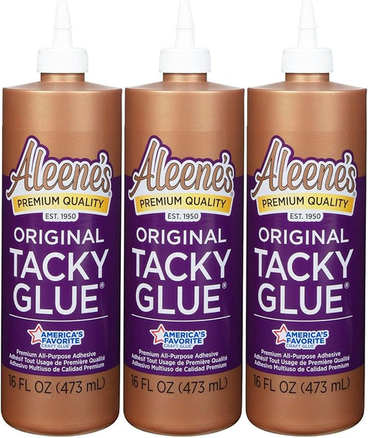 Aleene's Original Tacky Glue, Perfect for Crafts and DIY Projects, Dries Fast and Clear, 16 fl oz 3-Pack