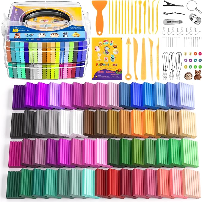 Artpar 62 Color Polymer Clay Kit,Oven Baking Modeling Clay for Adults Kids | Molding Clay Starter Sculpting Set With Tools & Accessories,Non-Sticky,Kids Diy Art Crafts Gifts For School Home Party Favors
