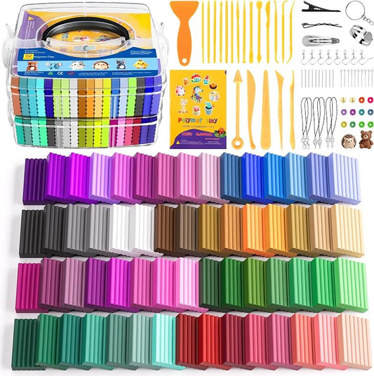 Artpar 62 Color Polymer Clay Kit,Oven Baking Modeling Clay for Adults Kids | Molding Clay Starter Sculpting Set With Tools & Accessories,Non-Sticky,Kids Diy Art Crafts Gifts For School Home Party Favors